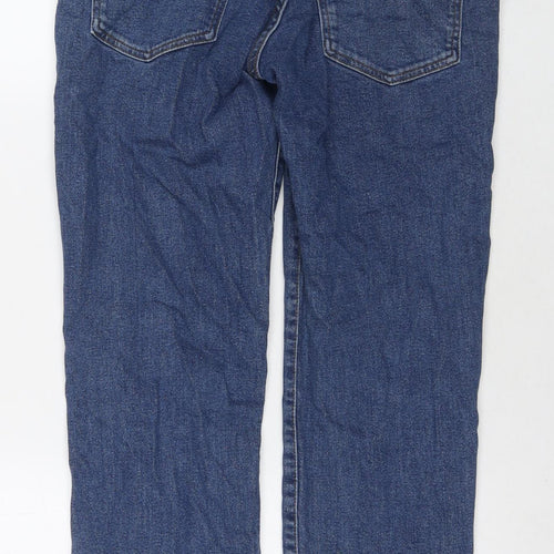 H&M Mens Blue Cotton Straight Jeans Size 30 in L30 in Regular Zip
