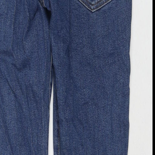 H&M Mens Blue Cotton Straight Jeans Size 30 in L30 in Regular Zip