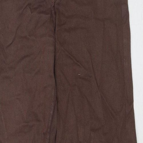 Divided by H&M Womens Brown Cotton Wide-Leg Jeans Size 6 L30 in Regular Zip