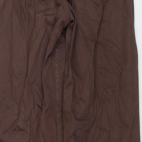 Divided by H&M Womens Brown Cotton Wide-Leg Jeans Size 6 L30 in Regular Zip