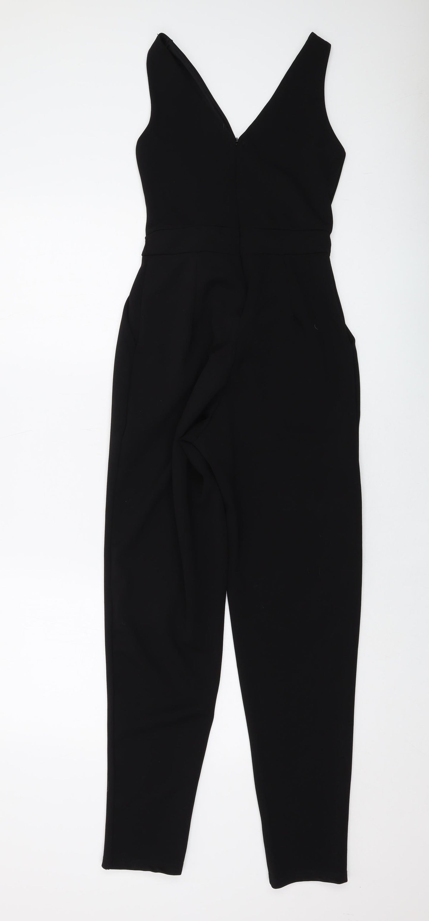 Outrageous Womens Black Polyester Jumpsuit One-Piece Size 6 Zip