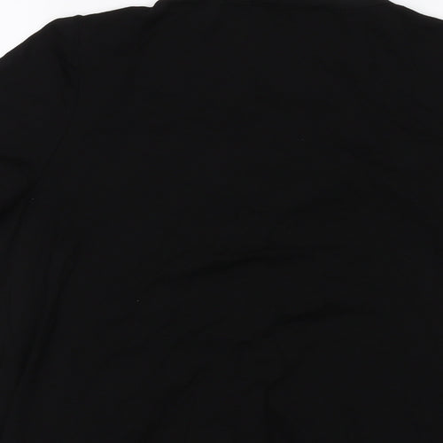 Lipsy Womens Black Viscose Basic T-Shirt Size 12 Round Neck