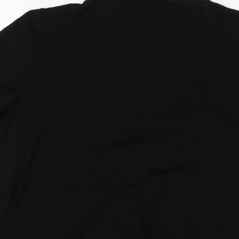 Lipsy Womens Black Viscose Basic T-Shirt Size 12 Round Neck