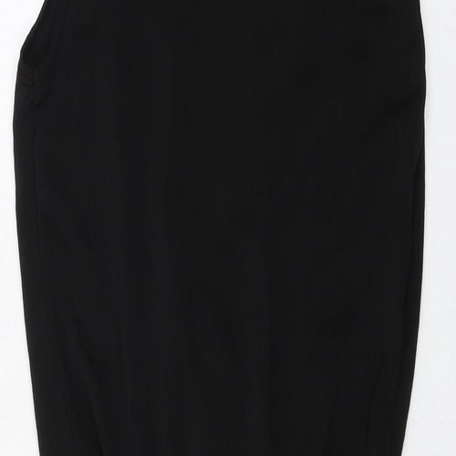 Miss Selfridge Womens Black Polyester Bodysuit One-Piece Size 4 Snap