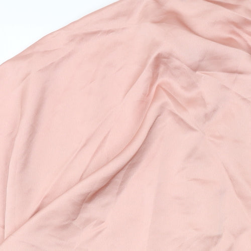 I SAW IT FIRST Womens Pink Polyester Basic Blouse Size 10 Collared