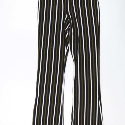 River Island Womens Multicoloured Striped Polyester Trousers Size 6 L31 in Regular