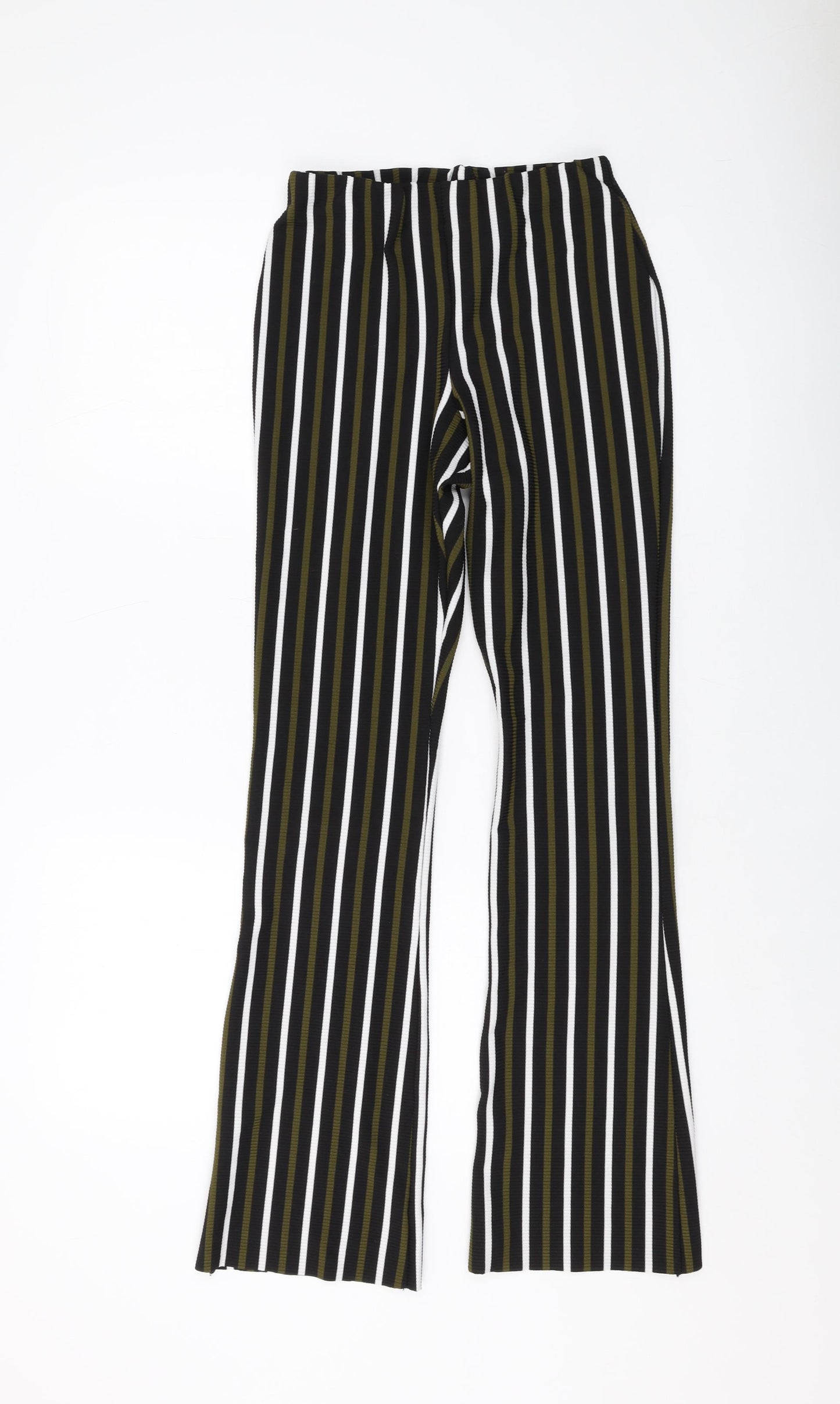 River Island Womens Multicoloured Striped Polyester Trousers Size 6 L31 in Regular