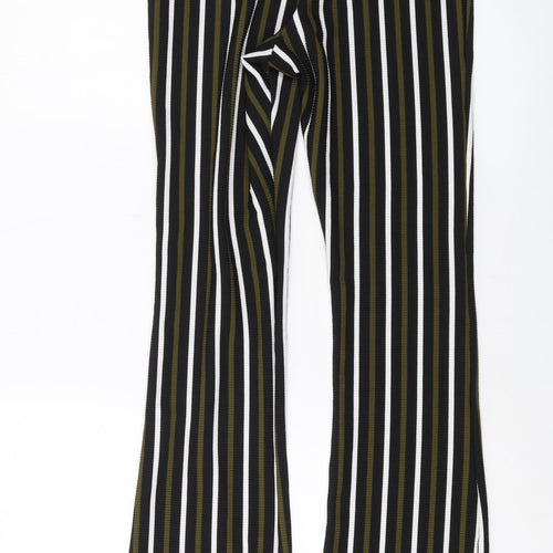 River Island Womens Multicoloured Striped Polyester Trousers Size 6 L31 in Regular