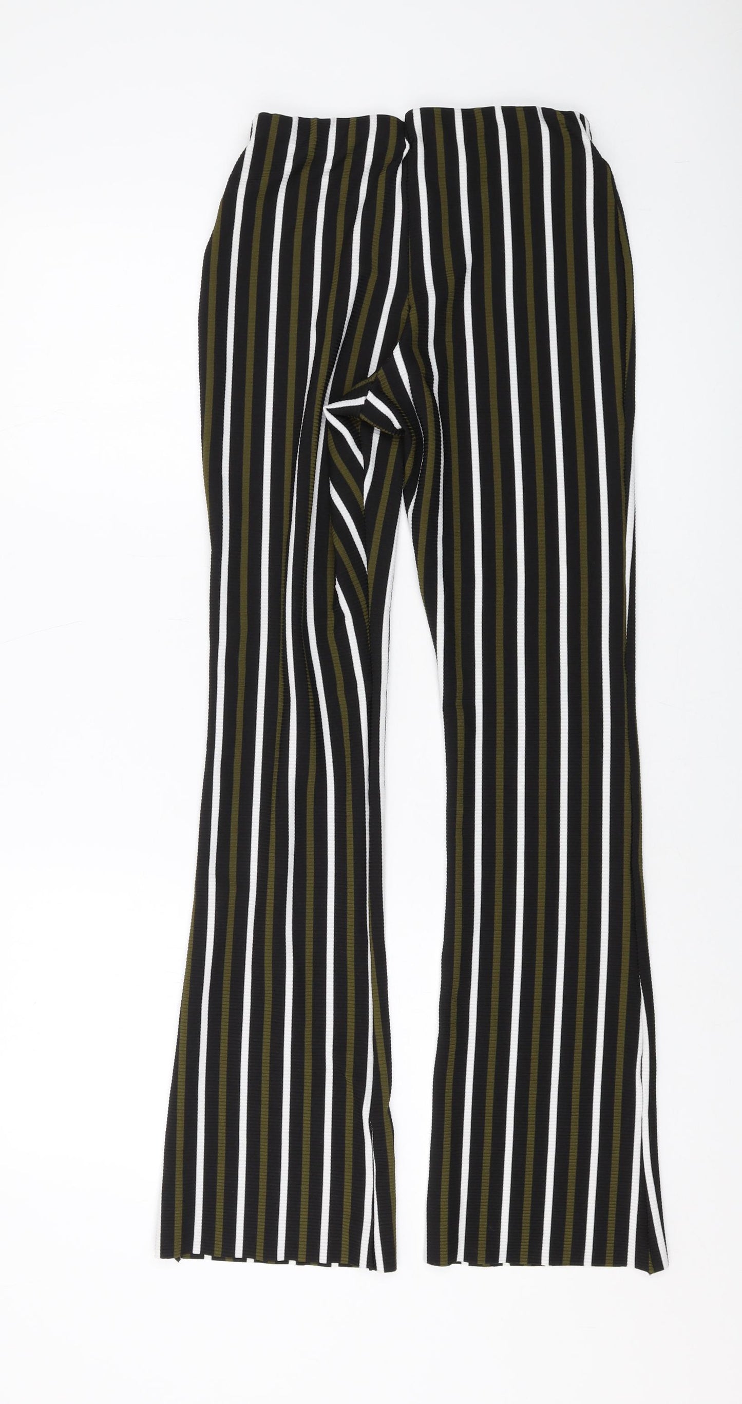 River Island Womens Multicoloured Striped Polyester Trousers Size 6 L31 in Regular