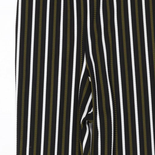 River Island Womens Multicoloured Striped Polyester Trousers Size 6 L31 in Regular