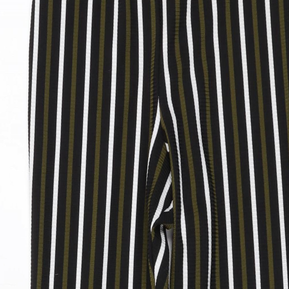 River Island Womens Multicoloured Striped Polyester Trousers Size 6 L31 in Regular