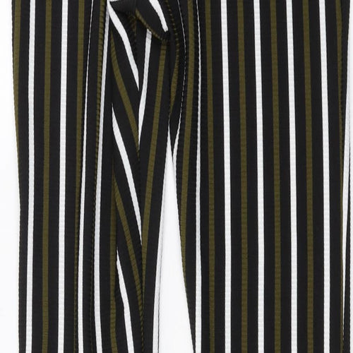 River Island Womens Multicoloured Striped Polyester Trousers Size 6 L31 in Regular