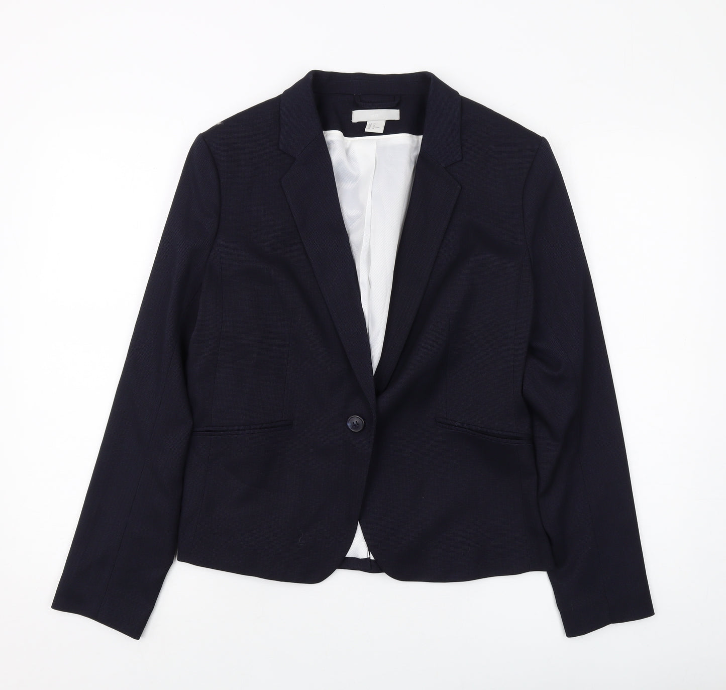 H&M Womens Blue Jacket Size 14 Button