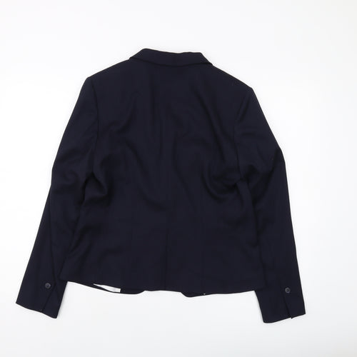 H&M Womens Blue Jacket Size 14 Button