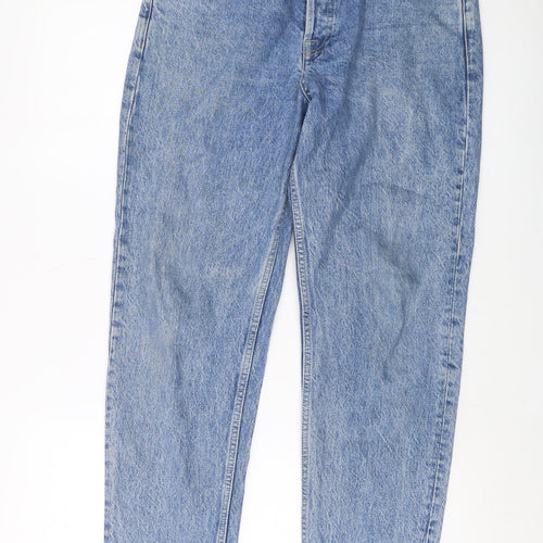 Dr Denim Womens Blue Cotton Mom Jeans Size 30 in L30 in Regular Button