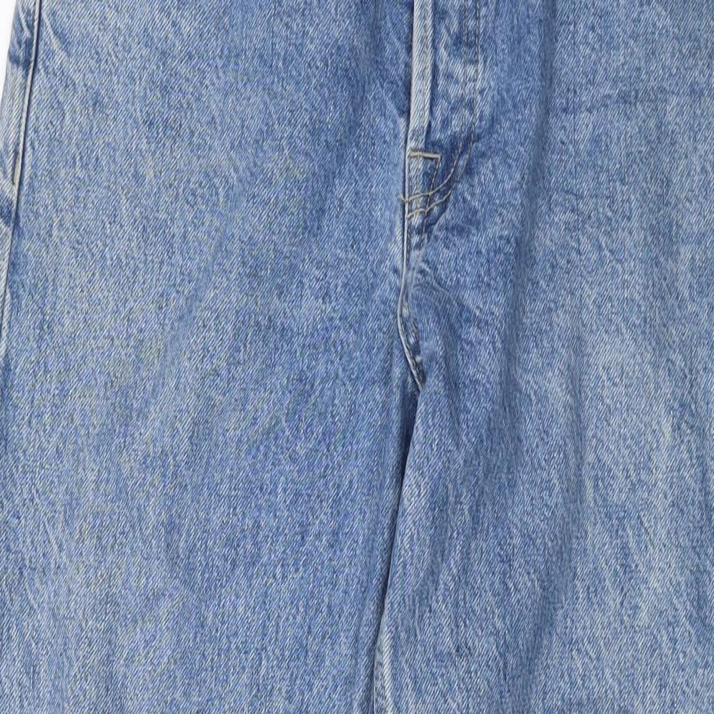 Dr Denim Womens Blue Cotton Mom Jeans Size 30 in L30 in Regular Button
