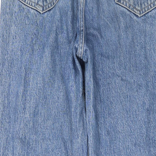 Dr Denim Womens Blue Cotton Mom Jeans Size 30 in L30 in Regular Button