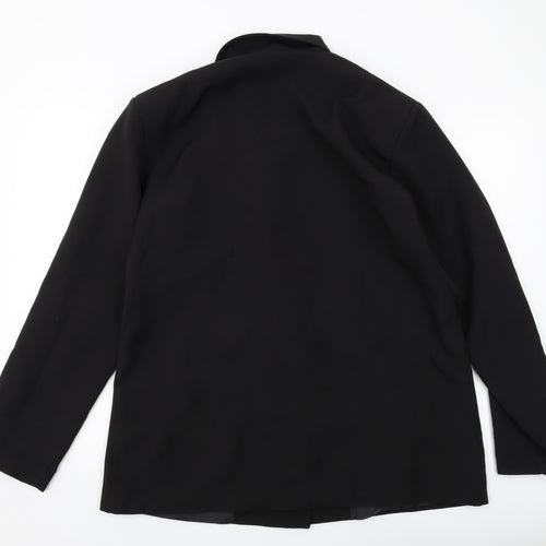Boohoo Womens Black Jacket Size 12 Button