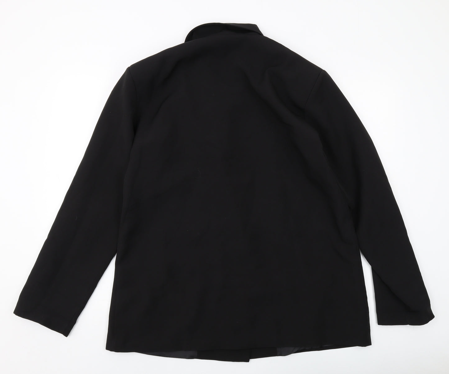 Boohoo Womens Black Jacket Size 12 Button