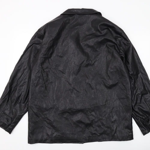 Nasty Gal Womens Black Jacket Size 12 Button