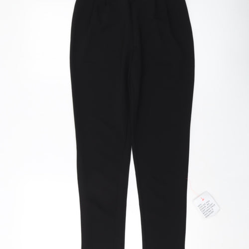 ASOS Womens Black Polyester Trousers Size 8 L25 in Regular