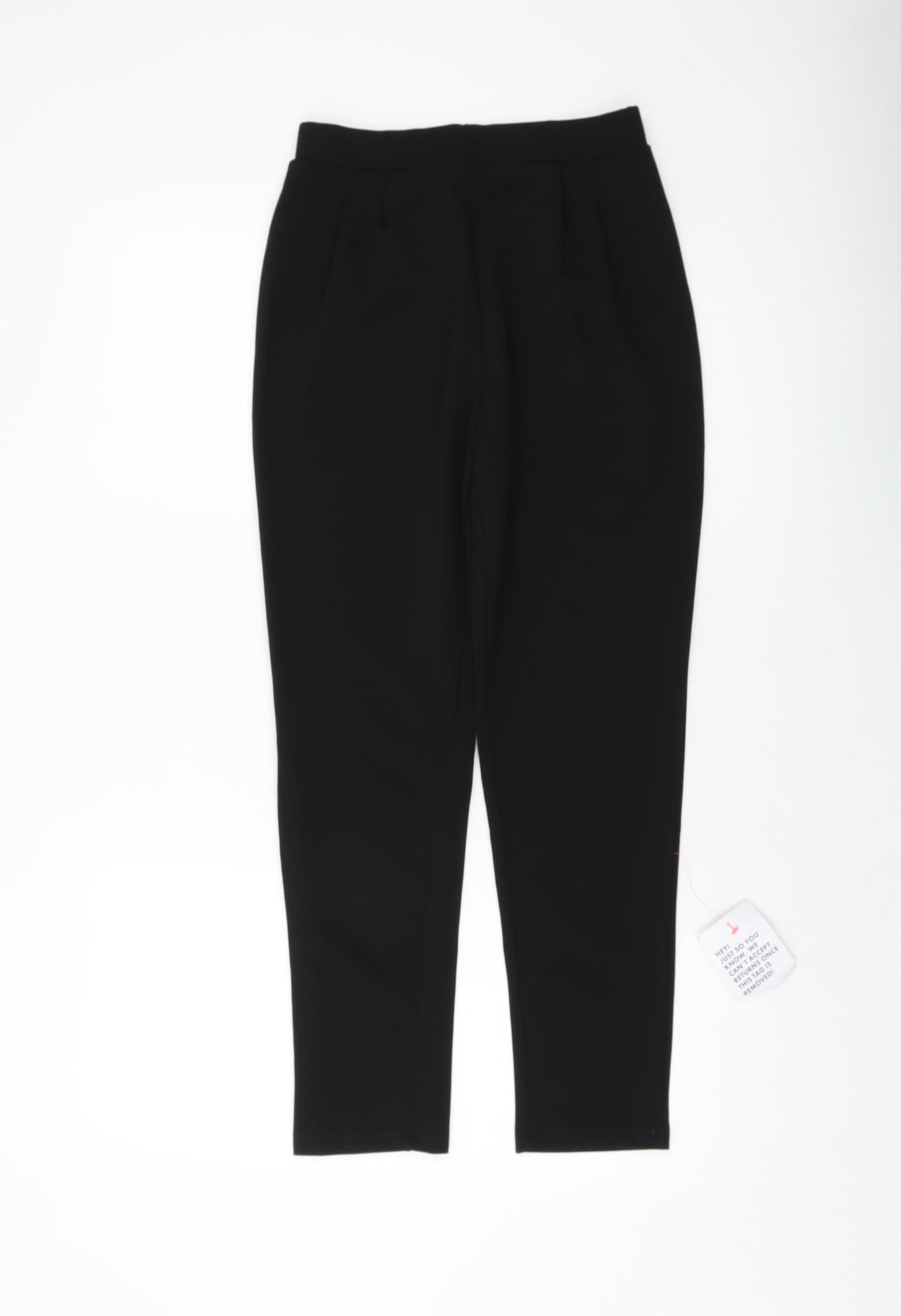 ASOS Womens Black Polyester Trousers Size 8 L25 in Regular