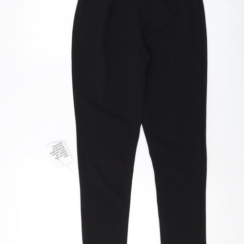 ASOS Womens Black Polyester Trousers Size 8 L25 in Regular