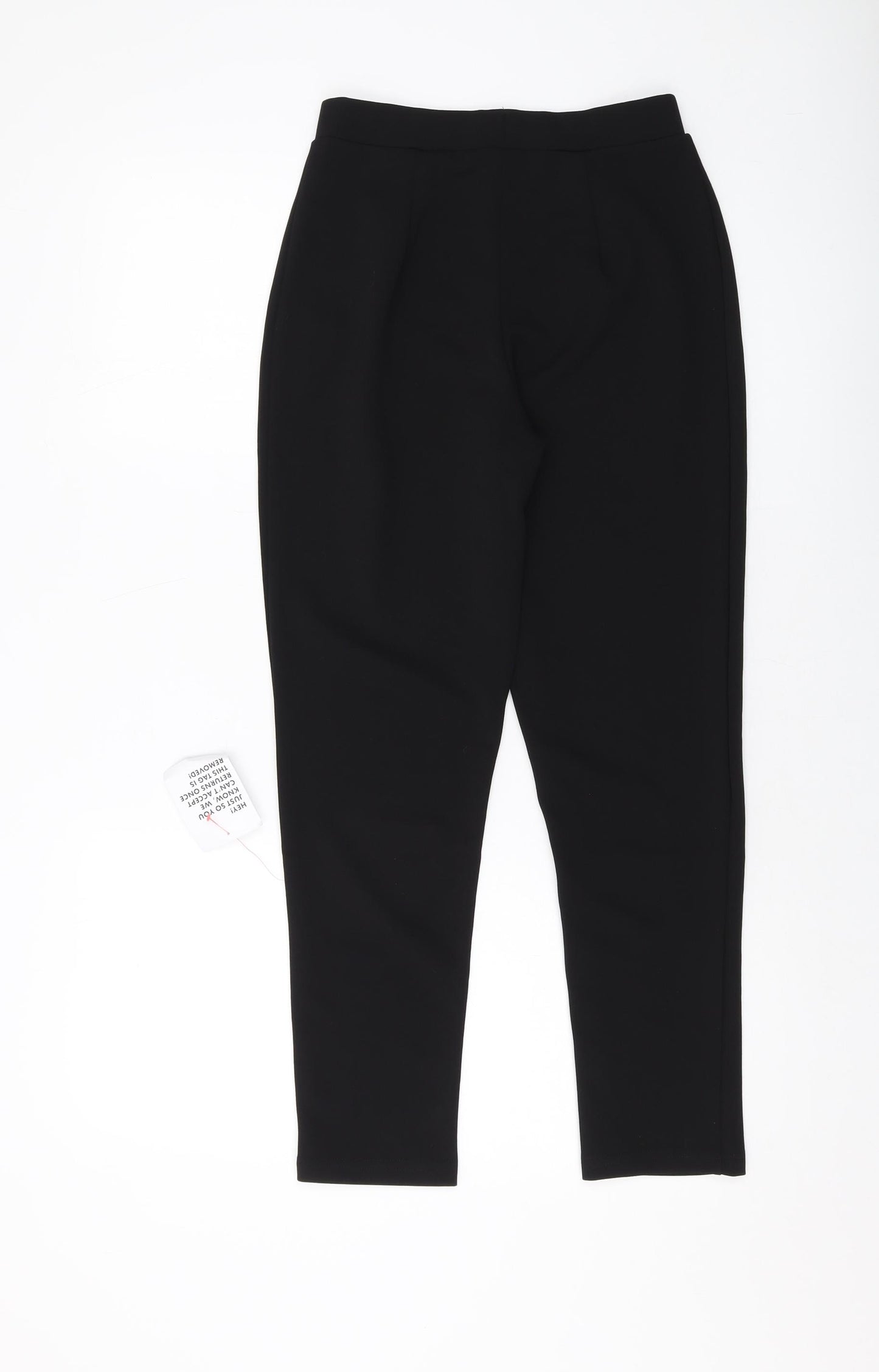 ASOS Womens Black Polyester Trousers Size 8 L25 in Regular