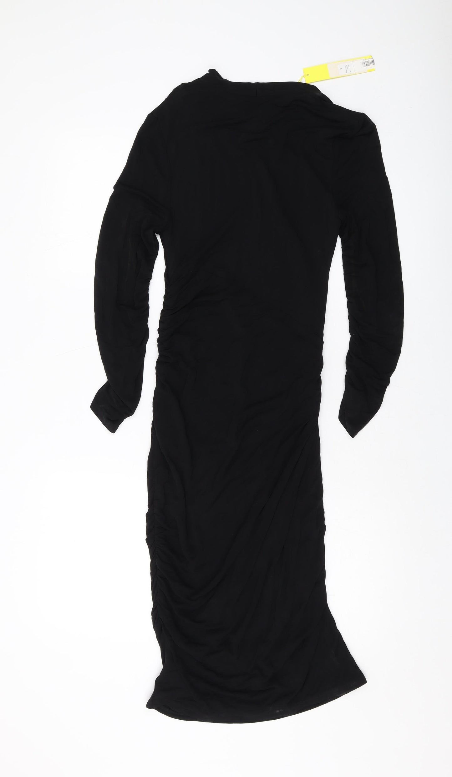 Catherine Malandrino Womens Black Viscose Bodycon Size S V-Neck Pullover
