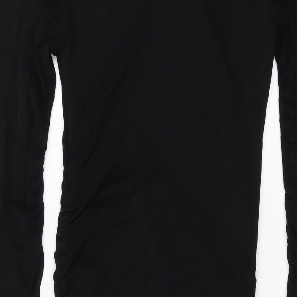 Catherine Malandrino Womens Black Viscose Bodycon Size S V-Neck Pullover