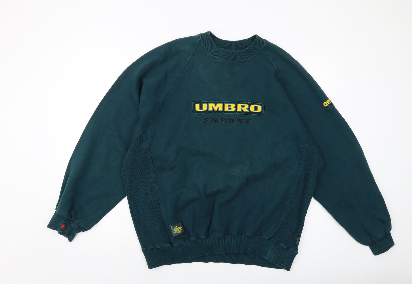Umbro Mens Green Cotton Pullover Sweatshirt Size 2XL - Vintage