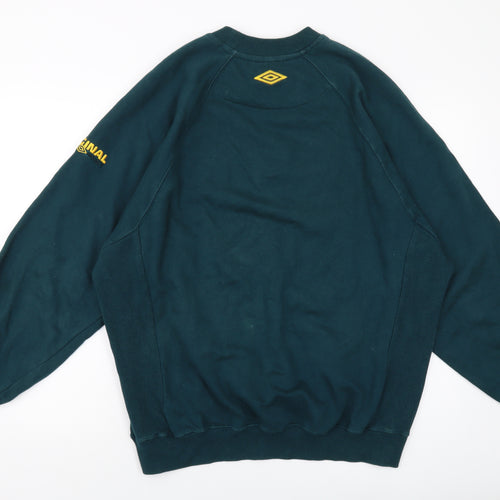 Umbro Mens Green Cotton Pullover Sweatshirt Size 2XL - Vintage