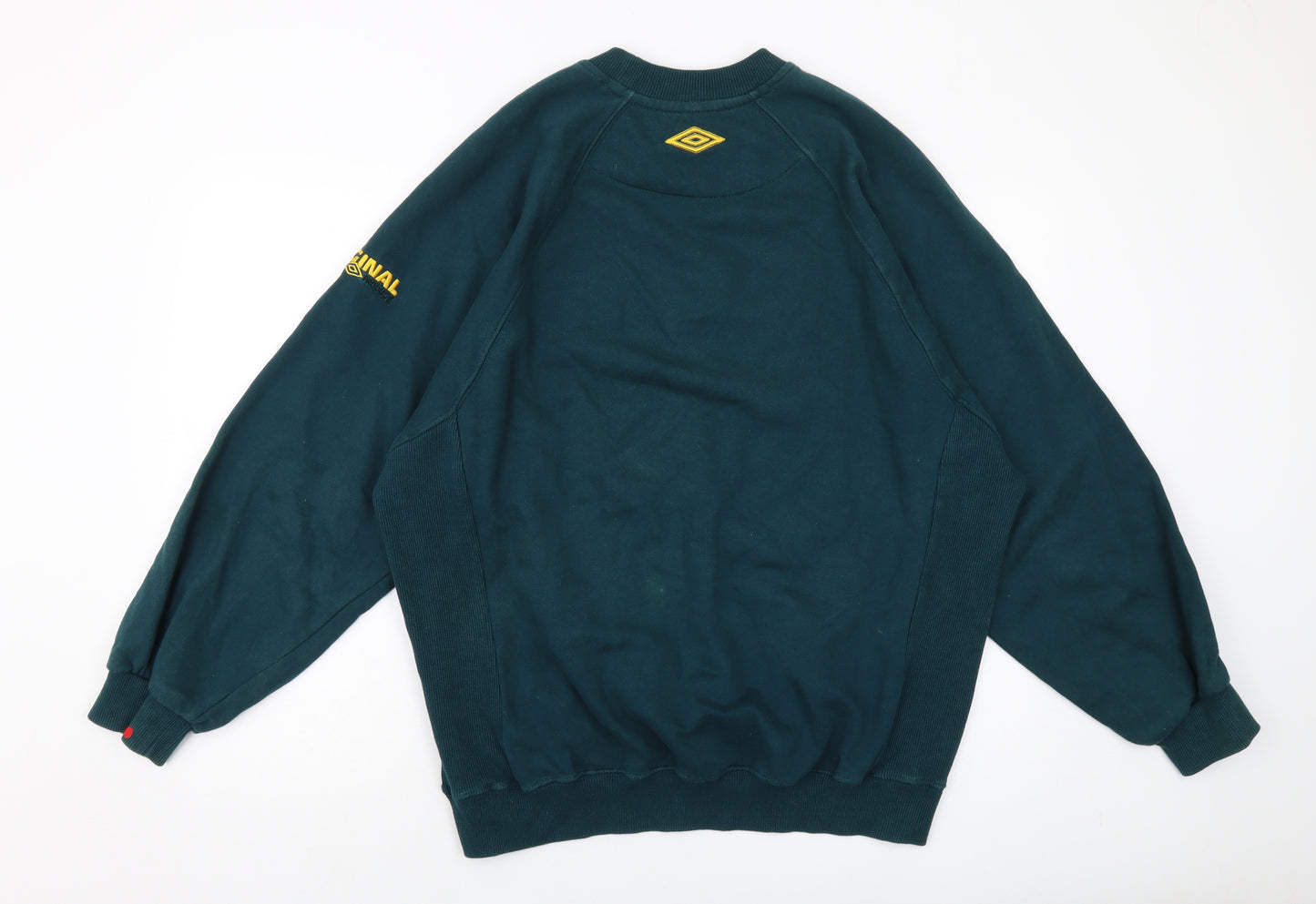 Umbro Mens Green Cotton Pullover Sweatshirt Size 2XL - Vintage