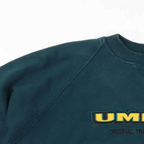 Umbro Mens Green Cotton Pullover Sweatshirt Size 2XL - Vintage