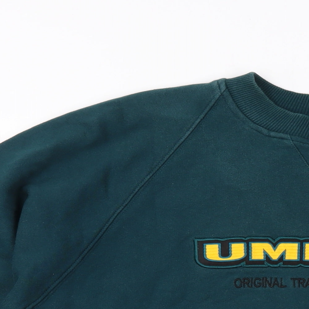 Umbro Mens Green Cotton Pullover Sweatshirt Size 2XL - Vintage