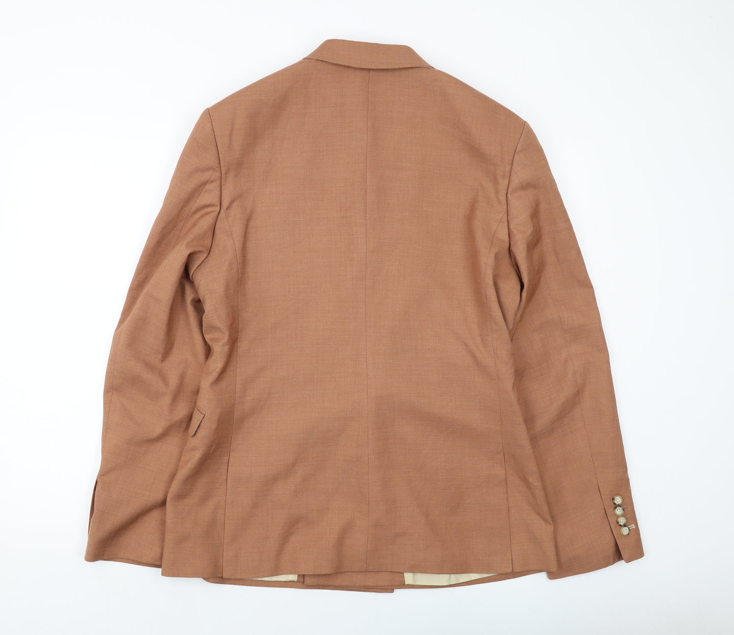 Spital Fields Mens Brown Polyester Jacket Suit Jacket Size 40 Regular