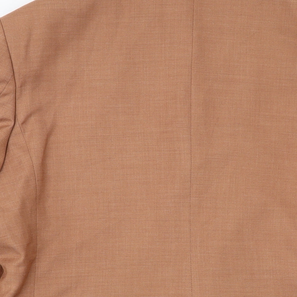 Spital Fields Mens Brown Polyester Jacket Suit Jacket Size 40 Regular