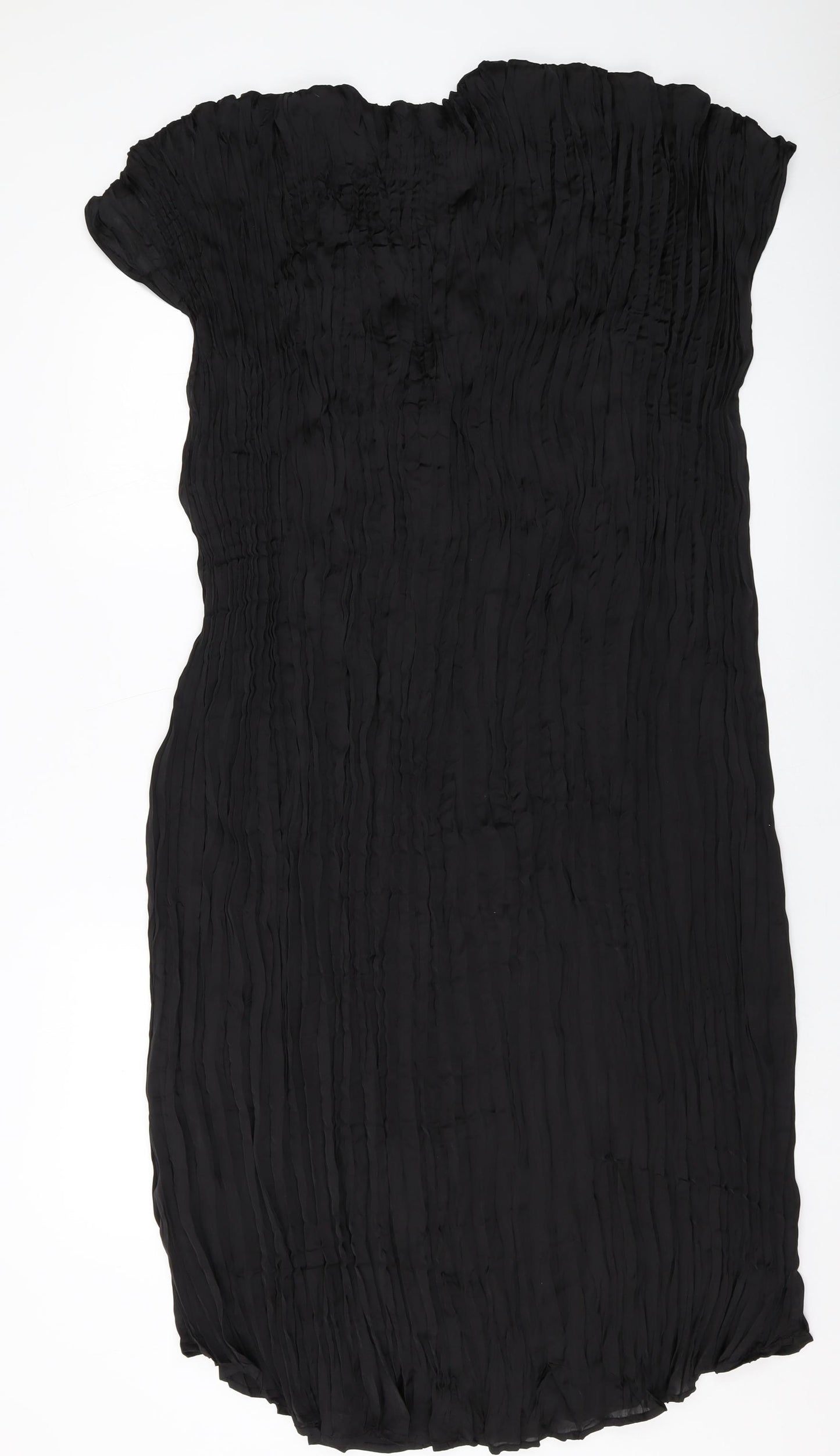 H&M Womens Black Polyester A-Line Size L V-Neck Pullover