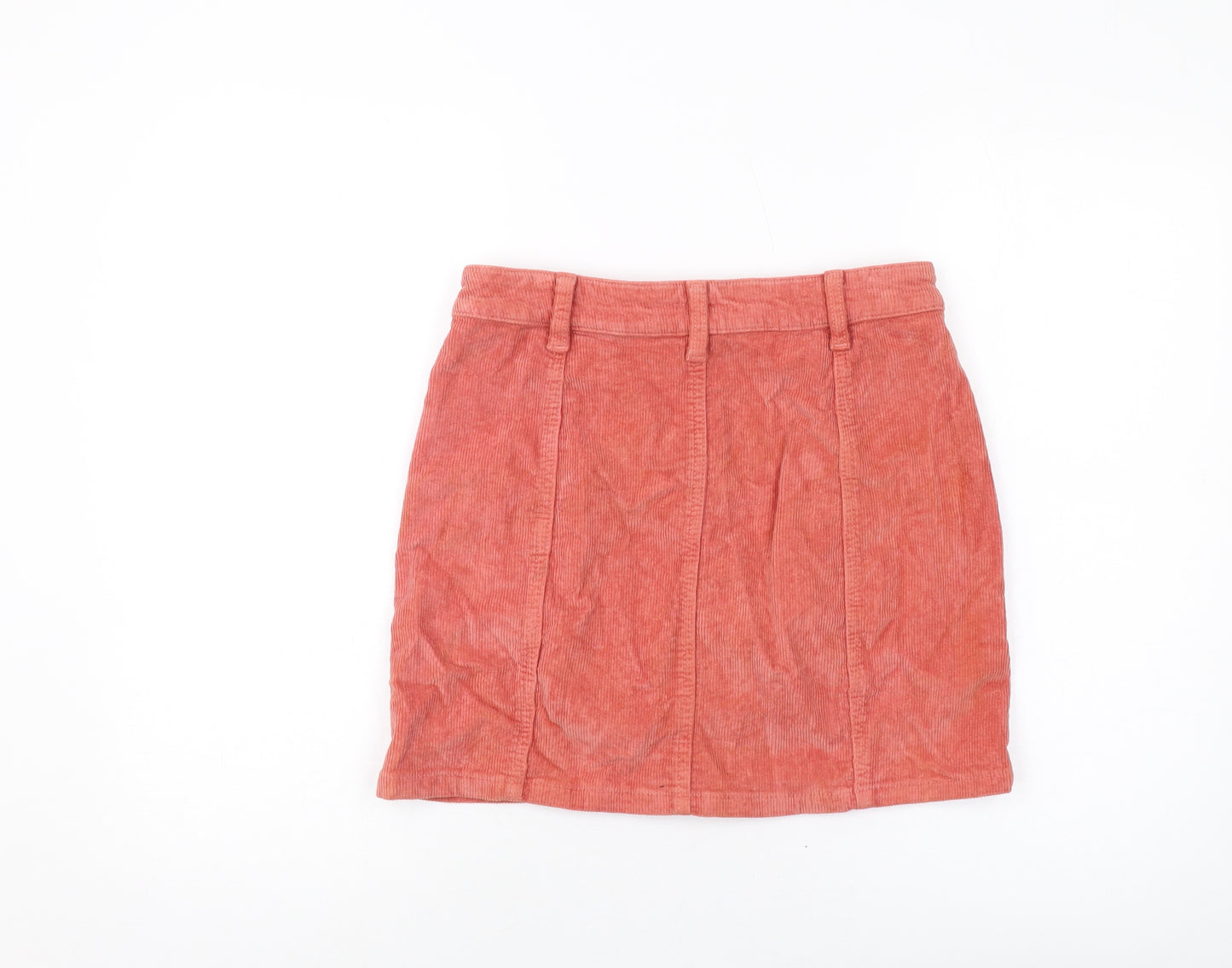 SO. Womens Pink Cotton Mini Skirt Size 28 in Button