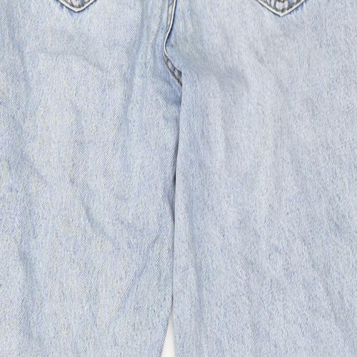 Denim & Co. Womens Black Cotton Wide-Leg Jeans Size 6 L31 in Regular Button