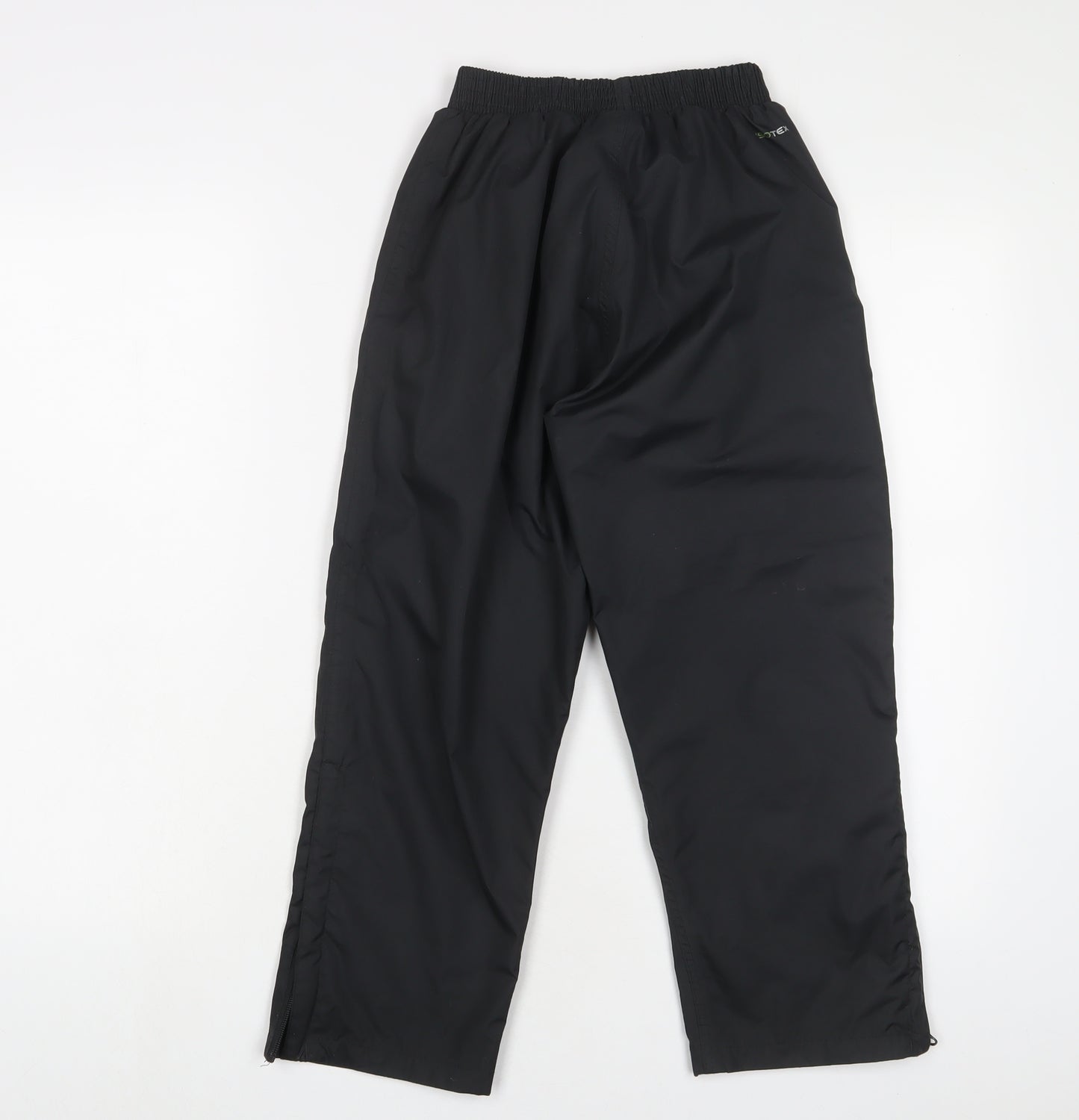 Regatta Boys Black Polyester Rain Trousers Trousers Size 7-8 Years L21 in Regular Pullover