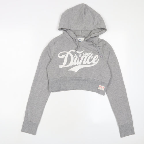 Pure Simple Girls Grey Polyester Pullover Hoodie Size 10 Years Pullover