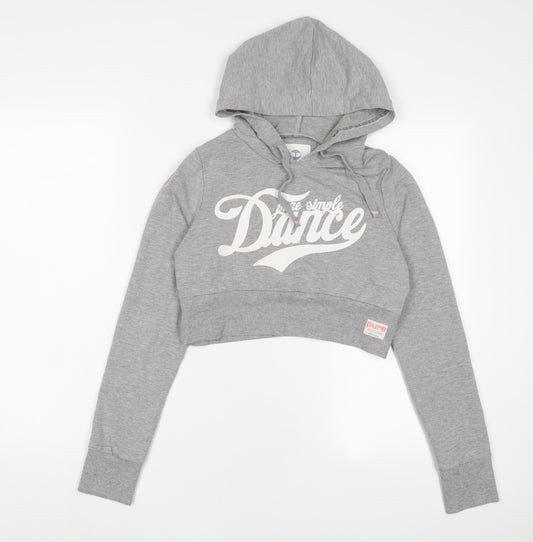Pure Simple Girls Grey Polyester Pullover Hoodie Size 10 Years Pullover