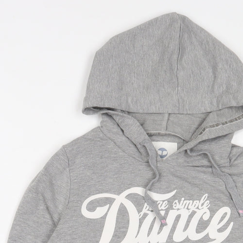 Pure Simple Girls Grey Polyester Pullover Hoodie Size 10 Years Pullover