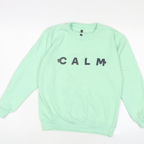 little White lies Womens Green Cotton Pullover Sweatshirt Size XS Pullover - Calm