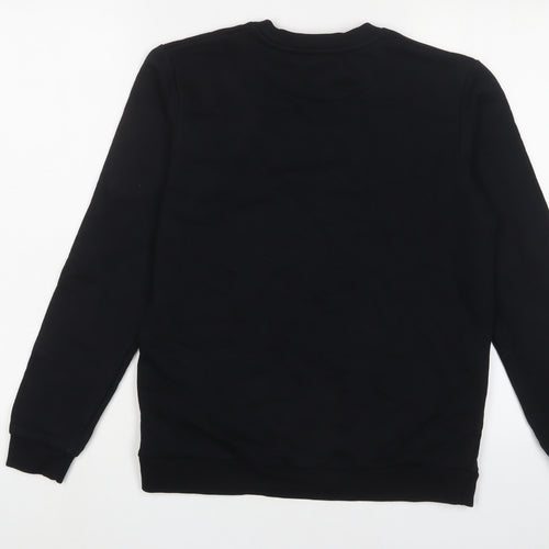 GOODMOVE Boys Black Cotton Pullover Sweatshirt Size 13-14 Years Pullover