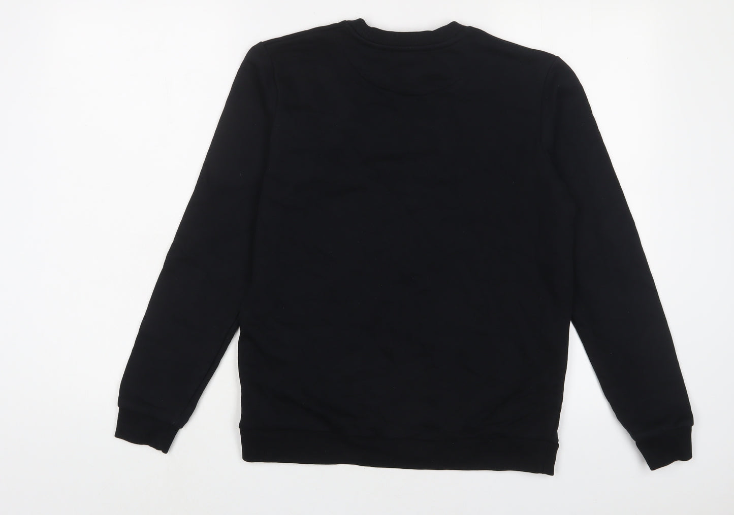 GOODMOVE Boys Black Cotton Pullover Sweatshirt Size 13-14 Years Pullover