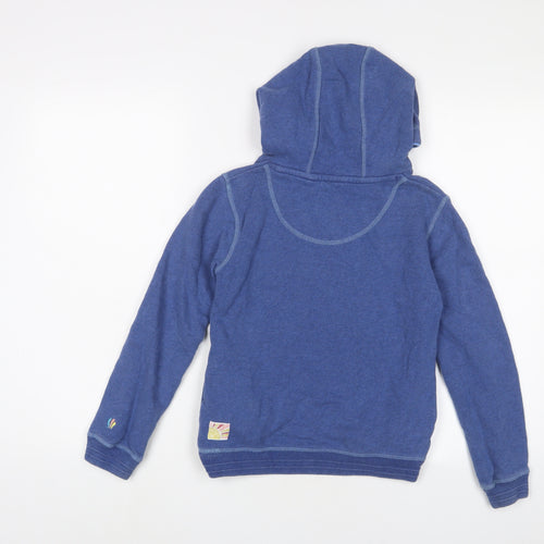 Fat Face Boys Blue Cotton Pullover Hoodie Size 8-9 Years Pullover