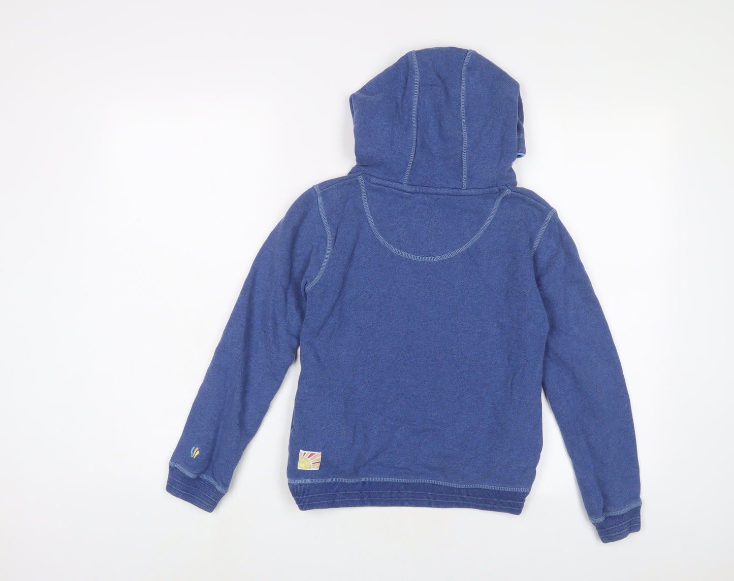 Fat Face Boys Blue Cotton Pullover Hoodie Size 8-9 Years Pullover