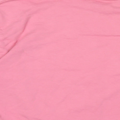 ASOS Womens Pink Cotton Pullover Sweatshirt Size 12 Pullover - Embroidered#